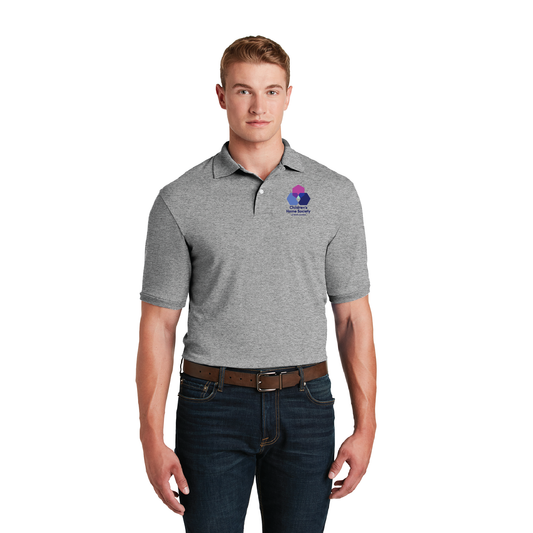 Mens Oxford Gray Jersey Polo